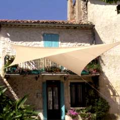 Square waterproof sun canopy - sand